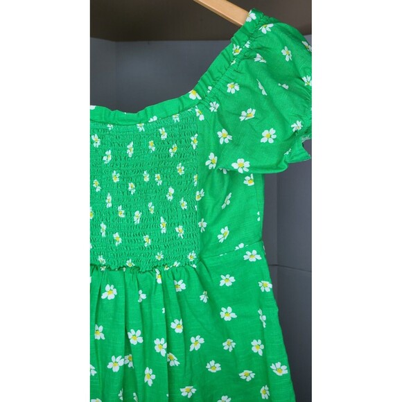 Women's URBAN OUTFITTERS Magpie Off the Shoulder Green Mini Dress Size Small - Picture 4 of 7